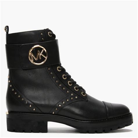 michael kors black leather &|Michael Kors leather boots.